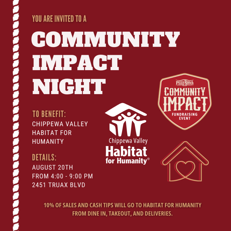 Community Impact Night at Pizza Ranch
