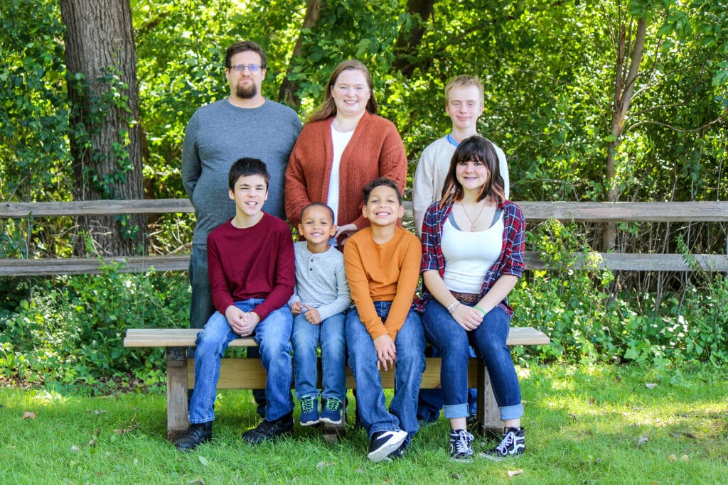 hoyt family posing together